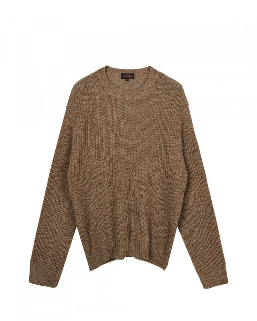 LOW GAUGE SPACE DYED KNIT BROWN