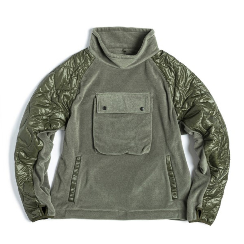 20FW EASTLOGUE QUILTING PULLOVER JUMPER OLIVE