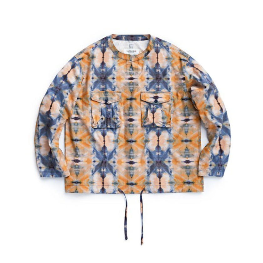 20SS EASTLOGUE FIELD PULLOVER SHIRT NAVY &amp; YELLOW TIE DYE