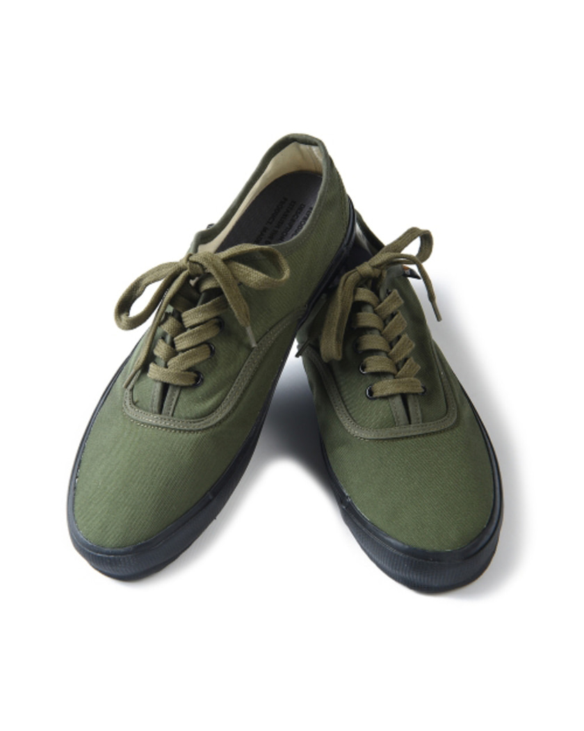 18SS REPRODUCTION OF FOUND US NAVY MILITARY TRAINER OLIVE&amp;BLACK SOLE
