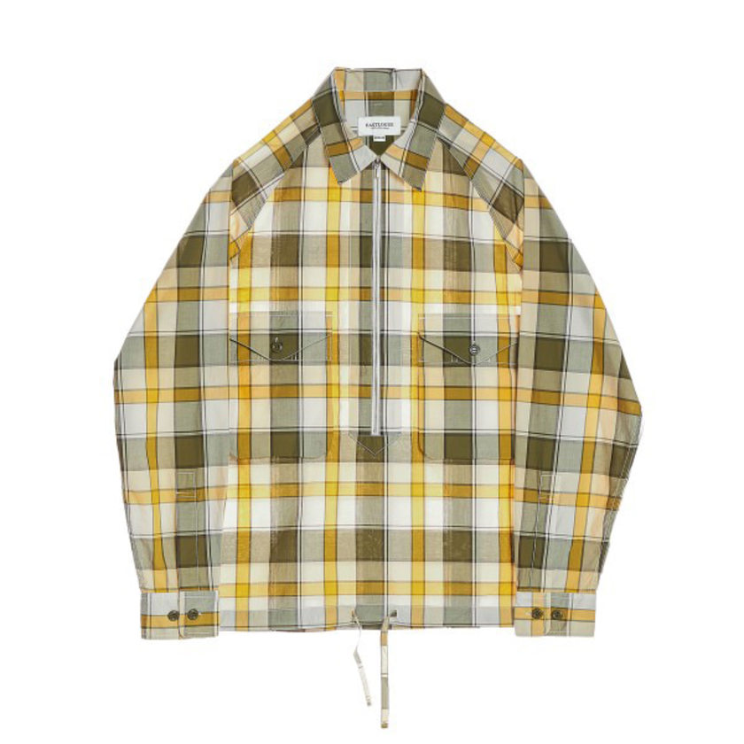 20FW EASTLOGUE SCOUT PULLOVER SHIRT YELLOW &amp; GREEN CHECK