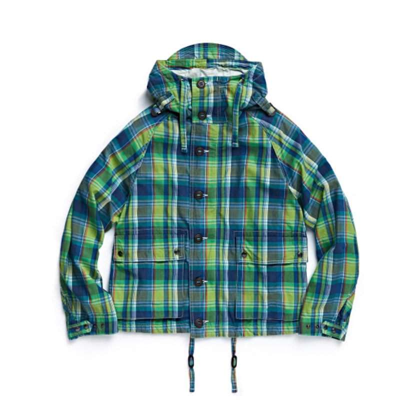 20SS EASTLOGUE FOUL WEATHER PARKA GREEN MULTI CHECK
