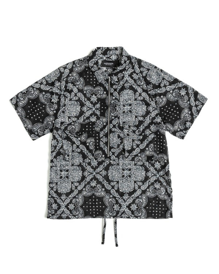 21SS EASTLOGUE SCOUT PULLOVER HALF SHIRT BLACK PAISLEY