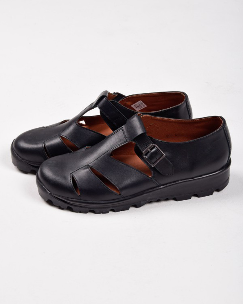 21SS REPRODUCTION OF FOUND ITALIAN MILITARY SANDAL BLACK