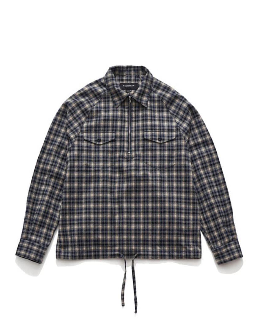21FW EASTLOGUE SCOUT PULLOVER NAVY GINGHAM CHECK