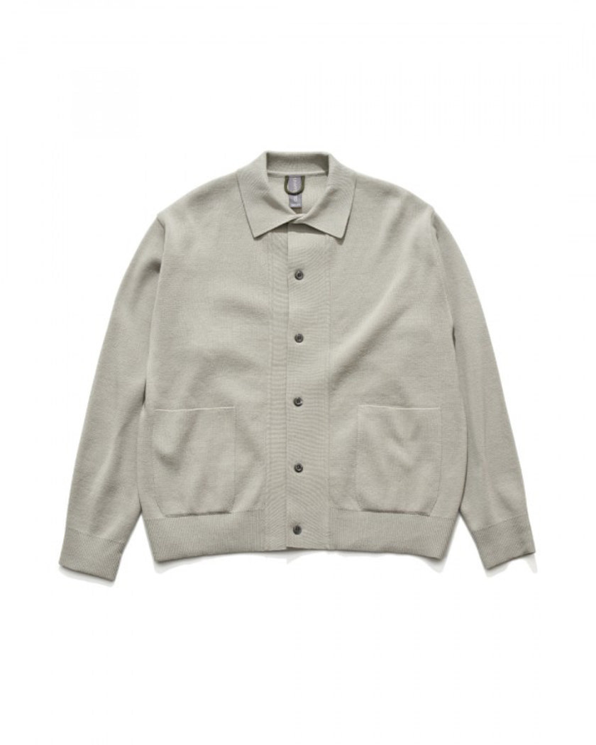 22SS UNAFFECTED KNITTED SHIRT CARDIGAN L.GREY