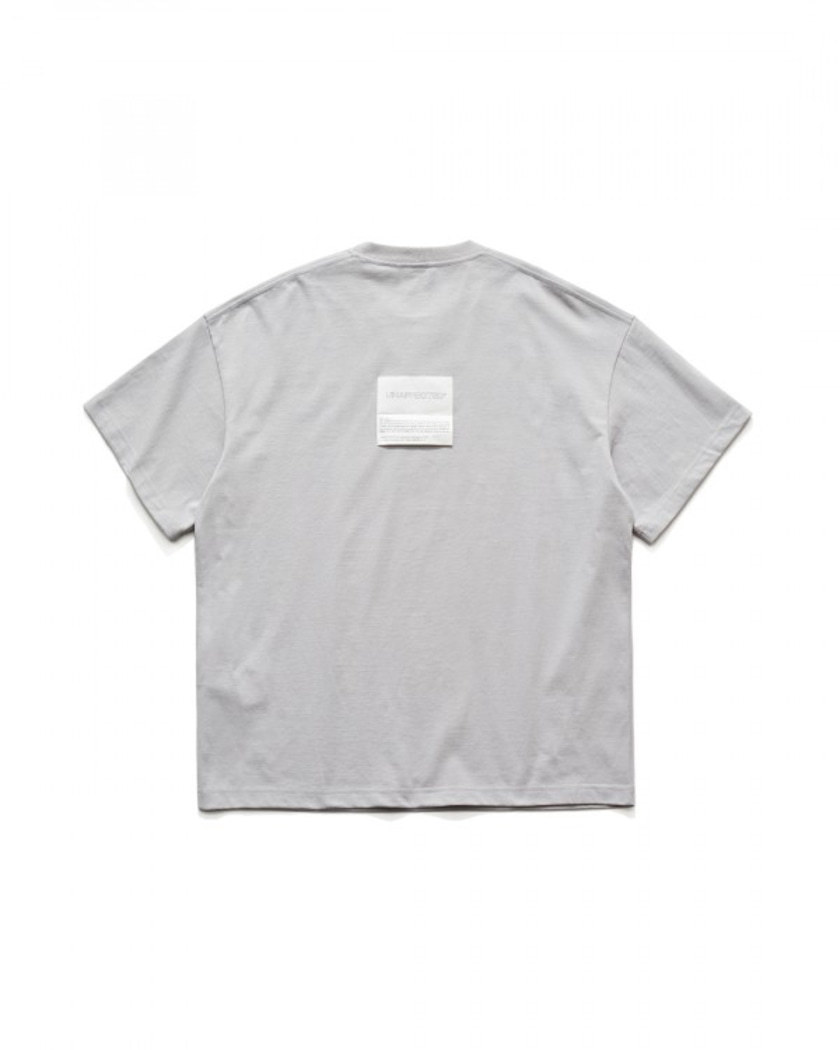 22SS UNAFFECTED LOGO PATCH T-SHIRT L.GREY